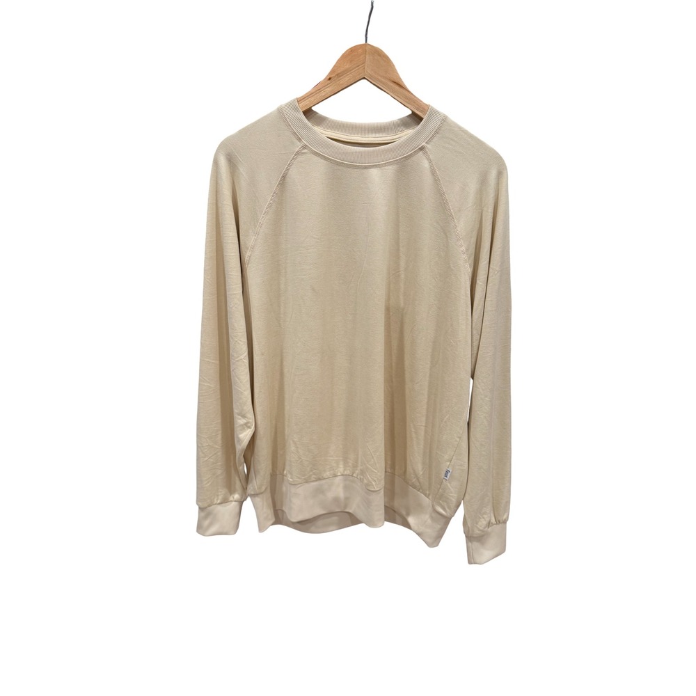 Feat Clothing Unisex Oatmilk Roam Crewneck Sweatshirt Large FEAT
